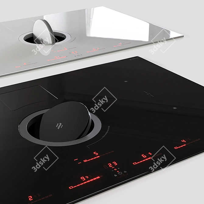 Elica NikolaTesla Switch: Induction Cooktop with Built-in Hood 3D model image 2