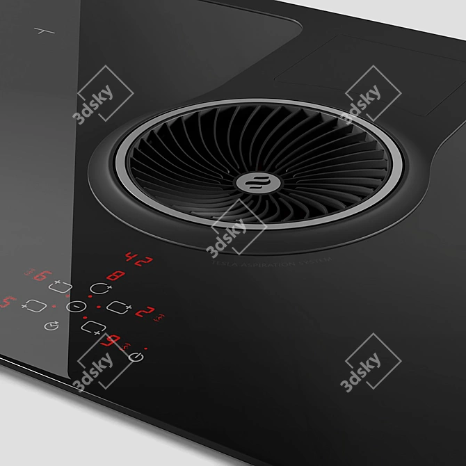 Elica NikolaTesla: Revolutionary Induction Cooktop with Built-in Ventilation 3D model image 3