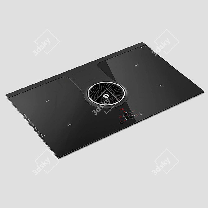 Elica NikolaTesla: Revolutionary Induction Cooktop with Built-in Ventilation 3D model image 4