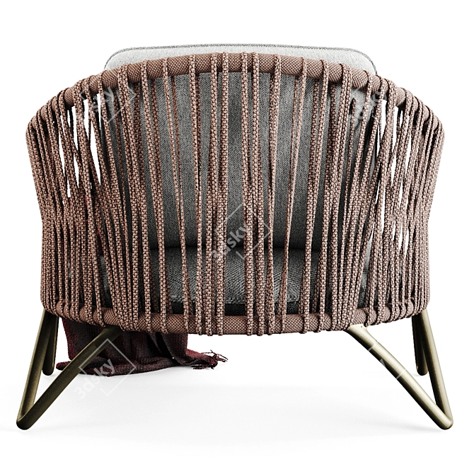 Modern Branzie Armchair: Versatile Design for Indoors & Outdoors 3D model image 2