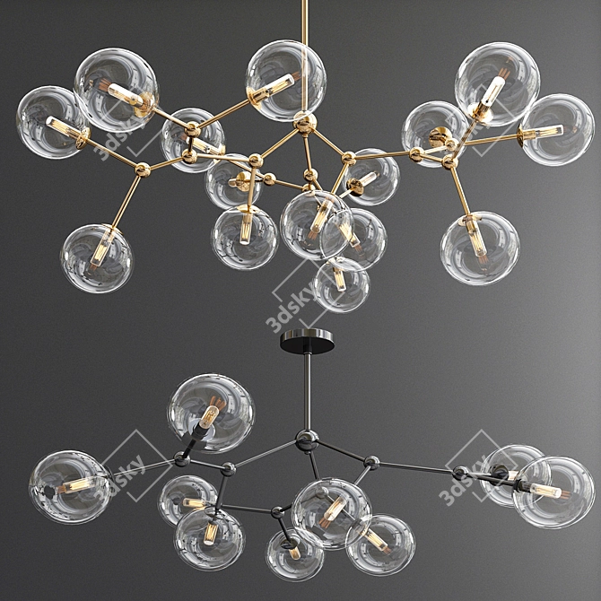 Luxury Crystal Chandelier SP9/15 - Elegant Illumination 3D model image 1