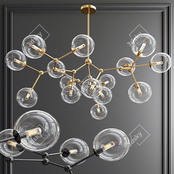 Luxury Crystal Chandelier SP9/15 - Elegant Illumination 3D model image 2