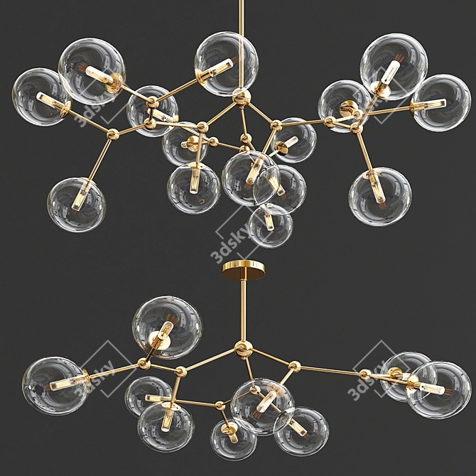 Luxury Crystal Chandelier SP9/15 - Elegant Illumination 3D model image 4