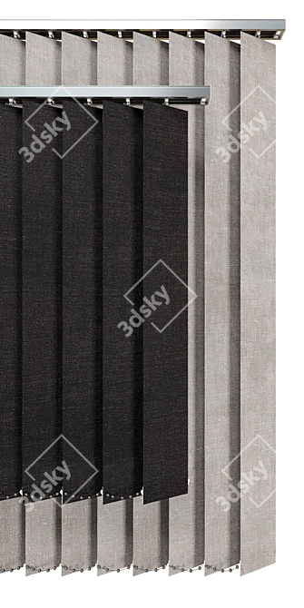 Versatile Vertical Blinds  5 Materials  Multiple Sizes  3D model image 5