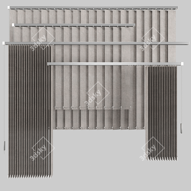 Versatile Vertical Blinds  5 Materials  Multiple Sizes  3D model image 6