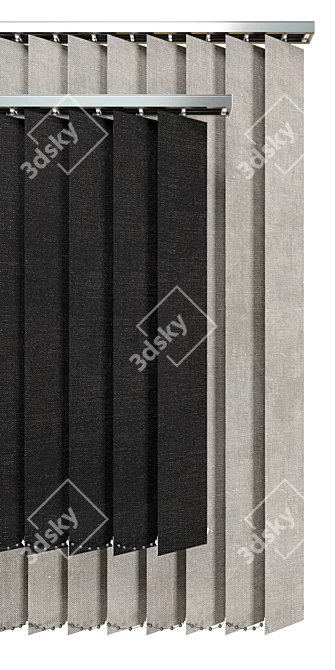 Versatile Vertical Blinds  5 Materials  Multiple Sizes  3D model image 12