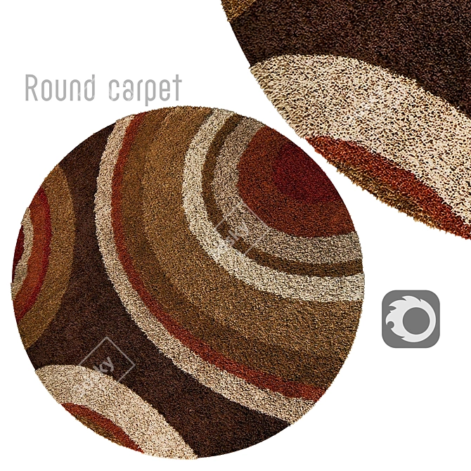 Cosy Circle Rugs 3D model image 1