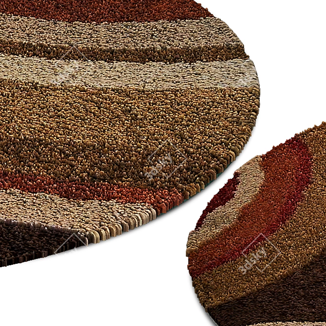 Cosy Circle Rugs 3D model image 2