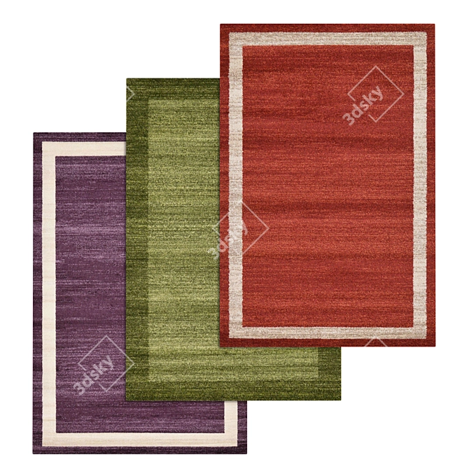 High-Quality Carpet Set 3D model image 1