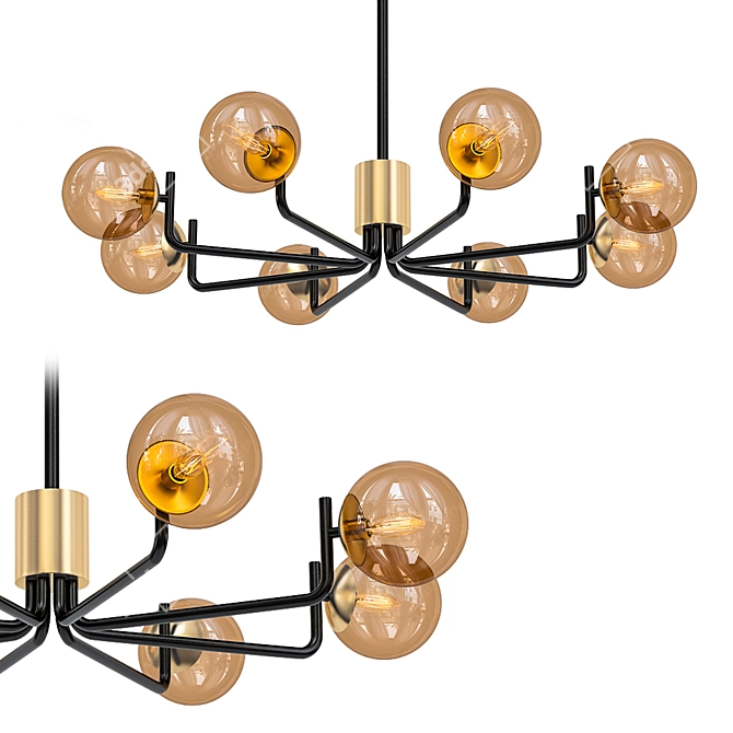 Illuminating Elegance: Voyager Chandelier 3D model image 1