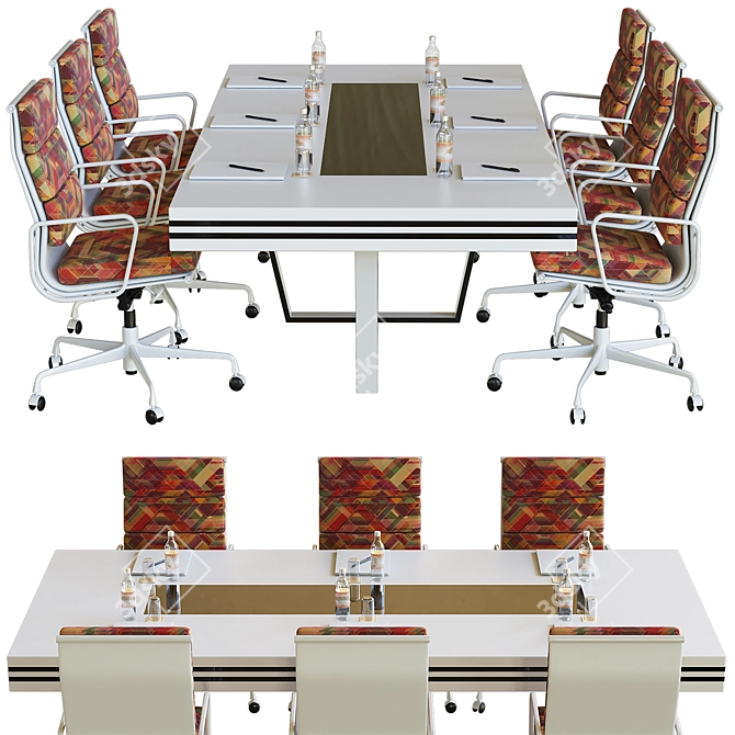 Sleek Modern Conference Table 3D model image 2