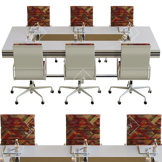 Sleek Modern Conference Table 3D model image 3