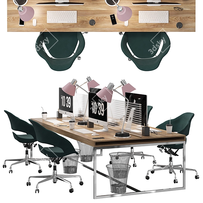 Sleek & Stylish Office Set 3D model image 1