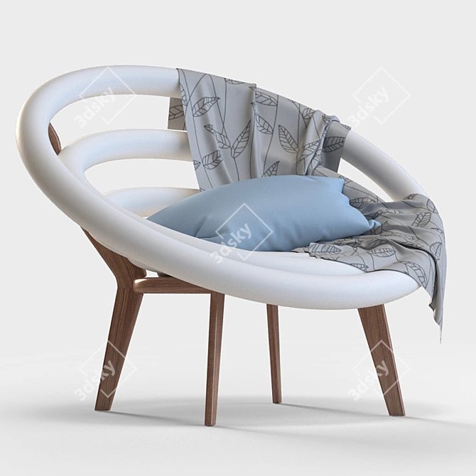 Modern Reading & Relaxation Armchair 3D model image 1