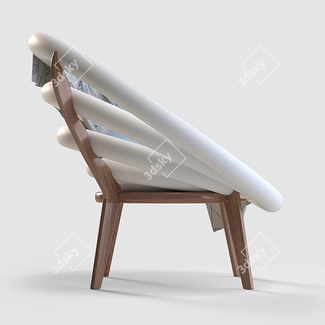 Modern Reading & Relaxation Armchair 3D model image 2