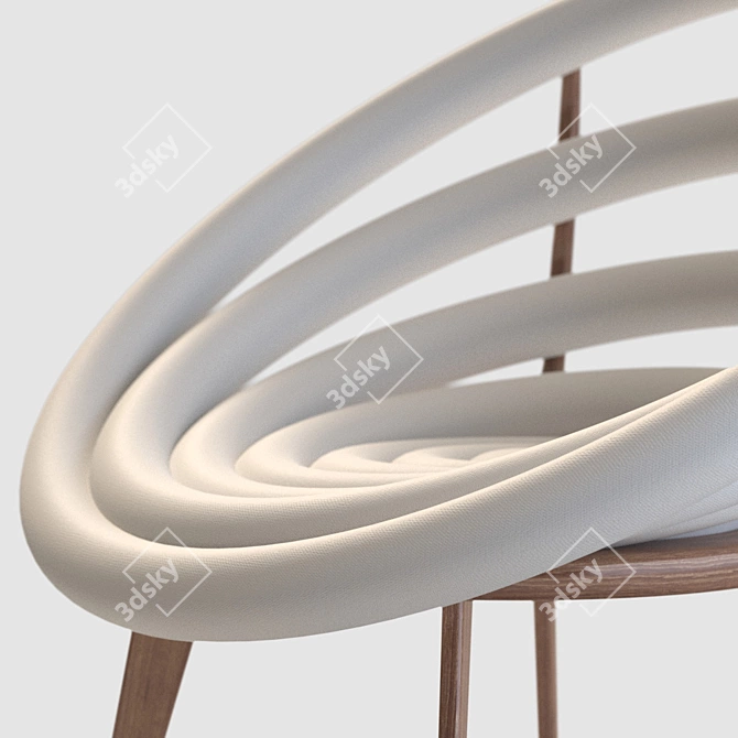 Modern Reading & Relaxation Armchair 3D model image 3