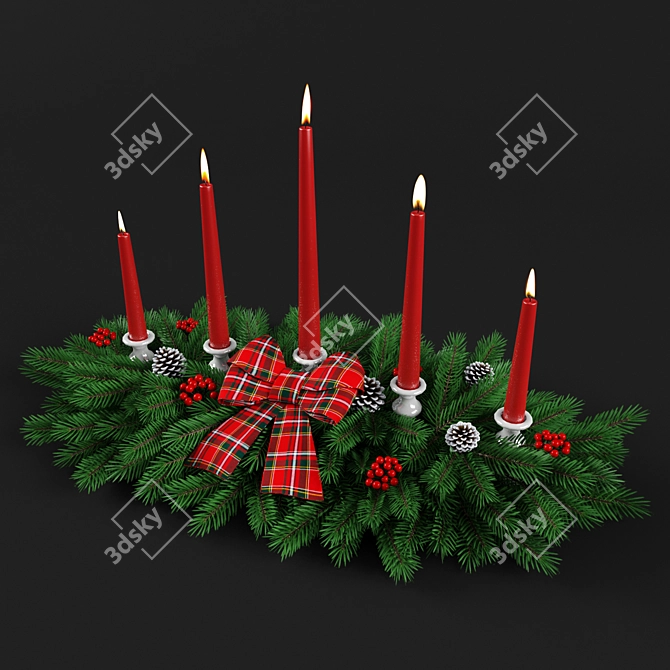 Christmas Table Decoration 3D model image 3