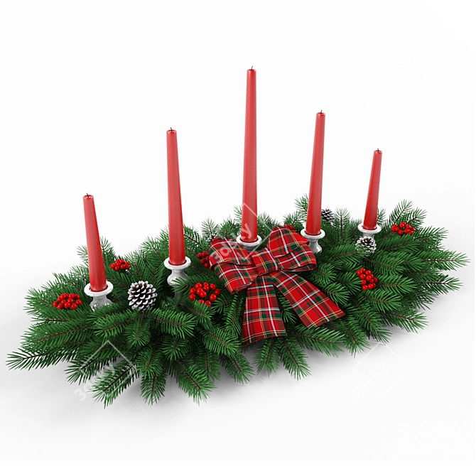 Christmas Table Decoration 3D model image 5