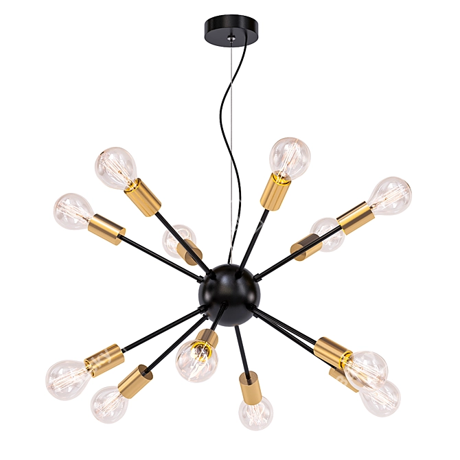 Modern Sputnik 12 Chandelier 3D model image 1