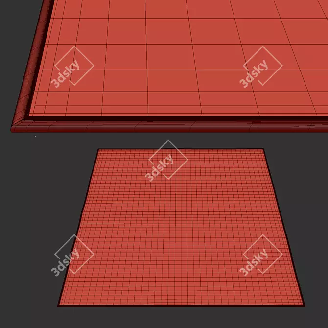 Elegant Rosedale Rug 3D model image 2