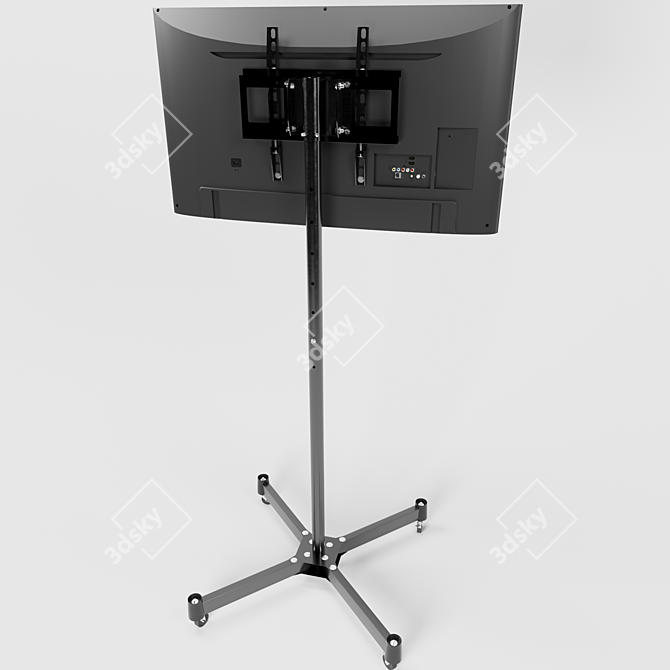 Portable TV Stand - Easy Assembly, Heavy Duty - Up to 65 3D model image 2