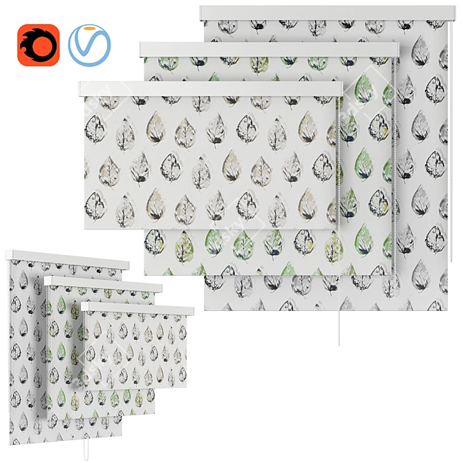 Gigantia Leaf Roller Blind - Next 3D model image 1