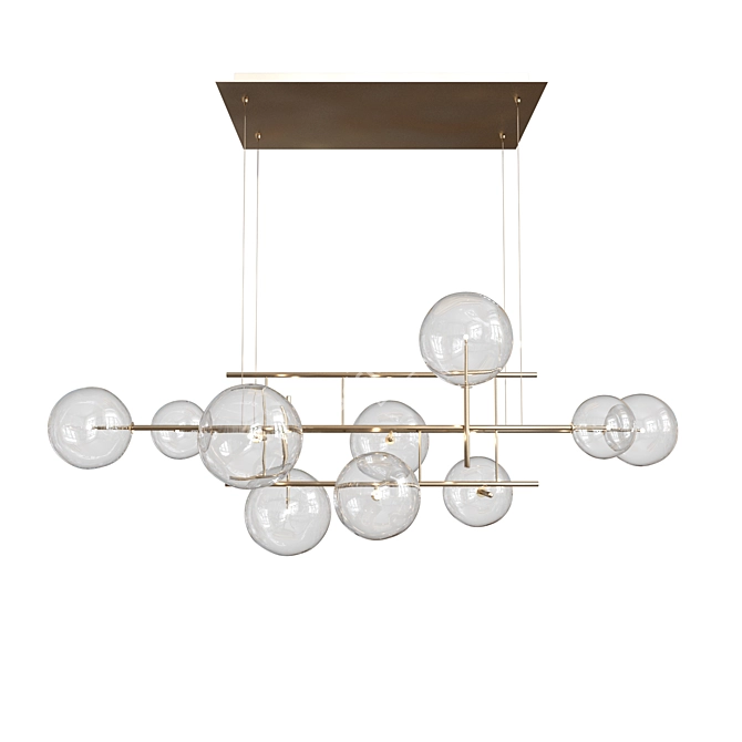 G&R Bolle Orizzontale: Chic Ceiling Lamp 3D model image 8