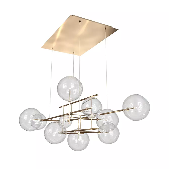 G&R Bolle Orizzontale: Chic Ceiling Lamp 3D model image 9