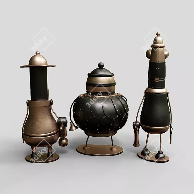 Machinarium Collectible Figures Set 3D model image 3