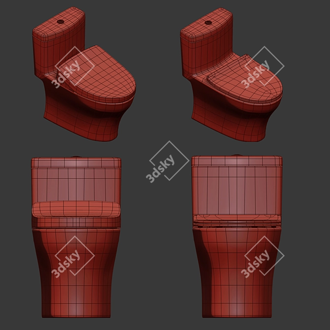 Ultimate Comfort TOTO Toilet: C889CDE 3D model image 2