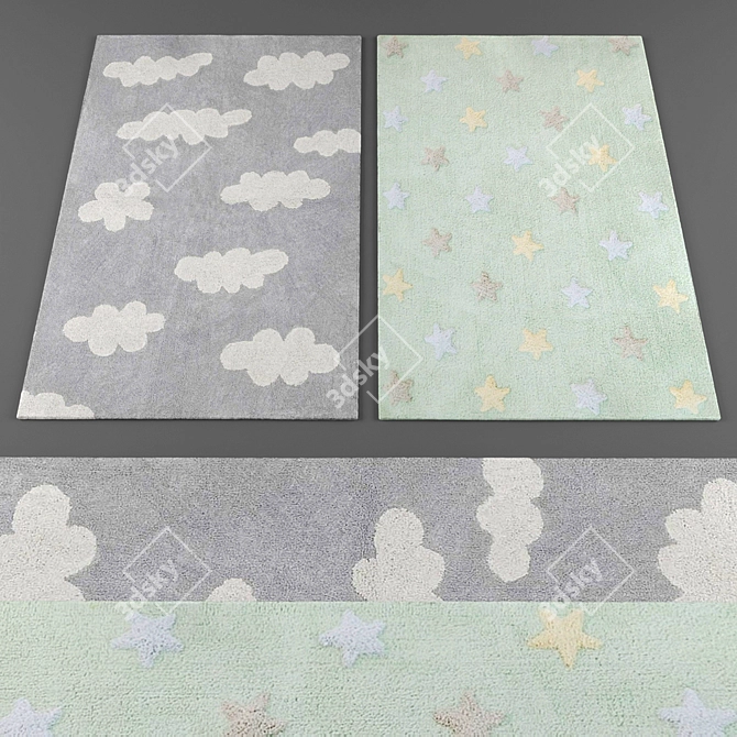 Kids Rugs Collection 3D model image 3