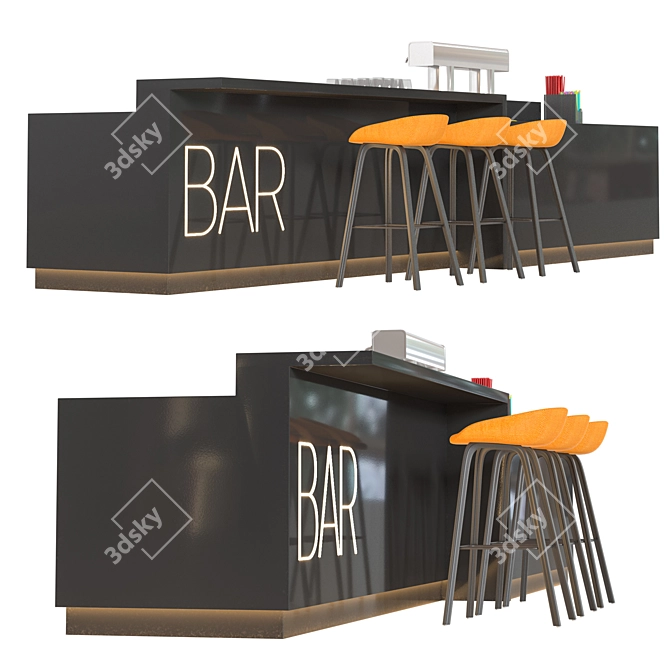 Cafe Bar 3D Models 3D model image 7