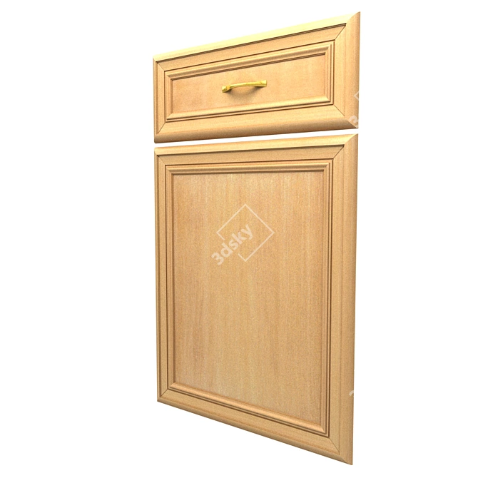 Classic Ornament Cabinet Door 3D model image 1