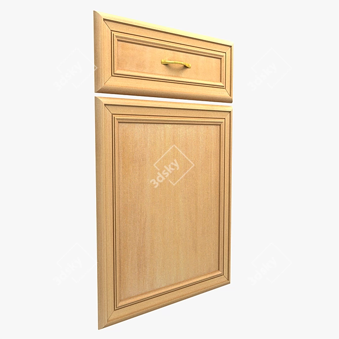Classic Ornament Cabinet Door 3D model image 2