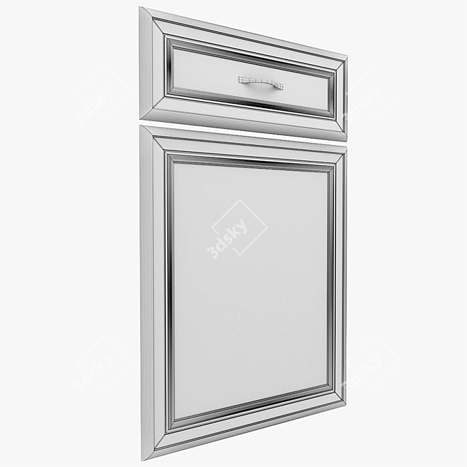 Classic Ornament Cabinet Door 3D model image 5