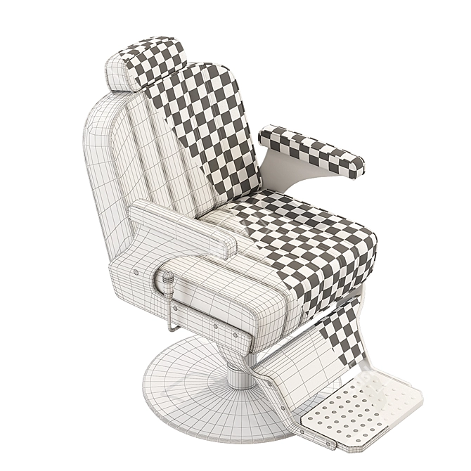 Sleek Lenny Barber Chair 3D model image 3