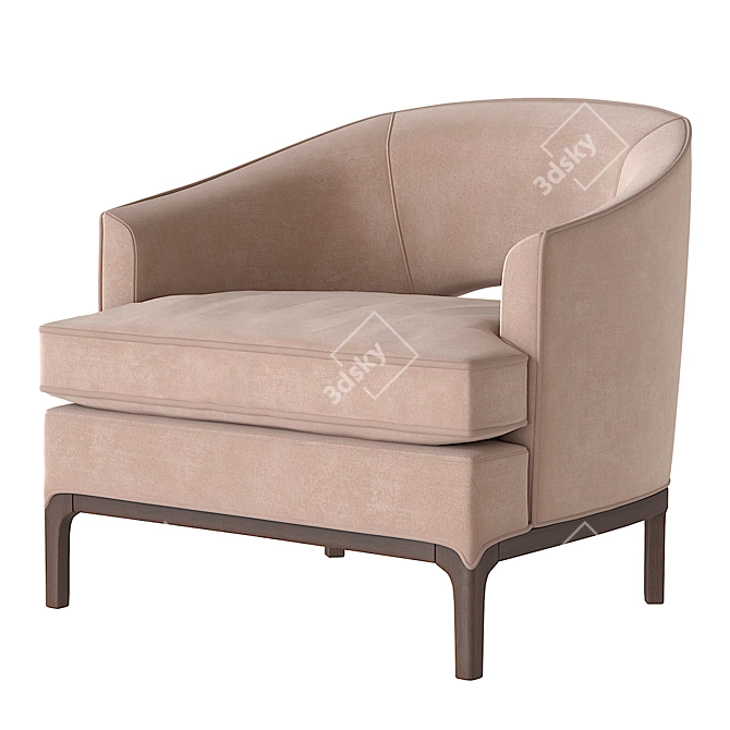 Lounge Armchair: Sleek and Stylish Design 3D model image 1
