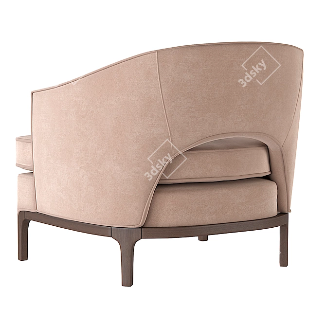 Lounge Armchair: Sleek and Stylish Design 3D model image 2