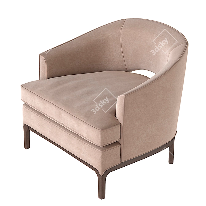 Lounge Armchair: Sleek and Stylish Design 3D model image 3