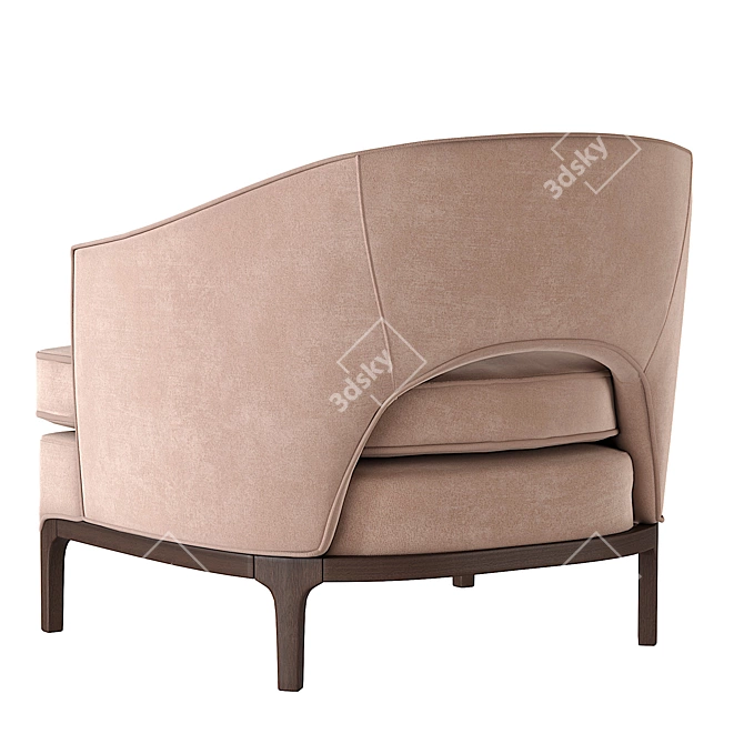 Lounge Armchair: Sleek and Stylish Design 3D model image 6
