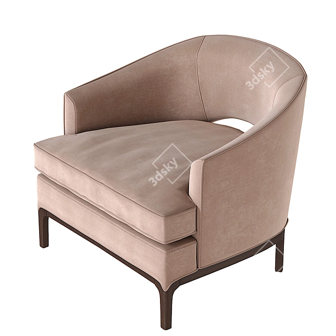 Lounge Armchair: Sleek and Stylish Design 3D model image 7