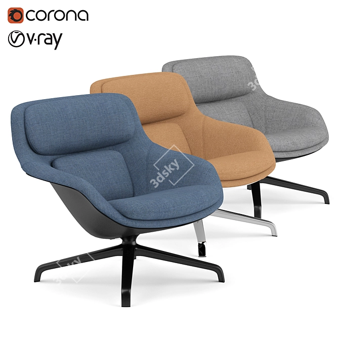 Herman Miller Striad Lounge Chair 3D model image 1
