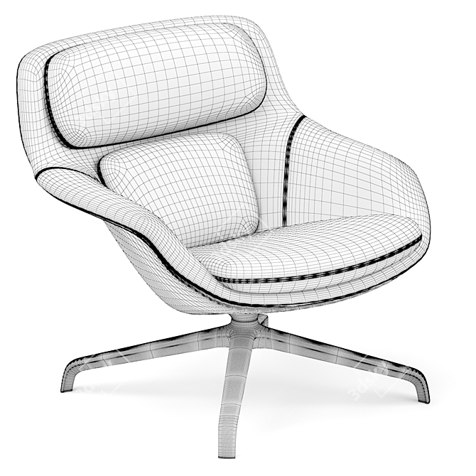 Herman Miller Striad Lounge Chair 3D model image 4
