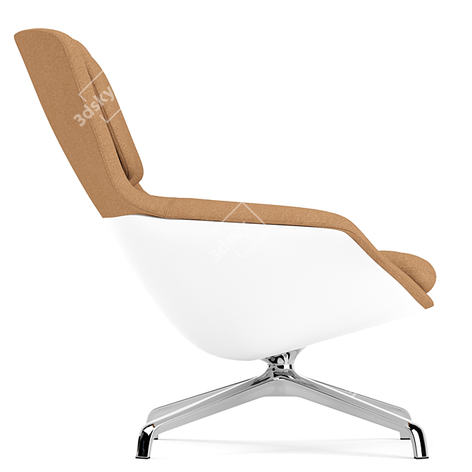 Stylish and Comfortable Lounge Chair 3D model image 3