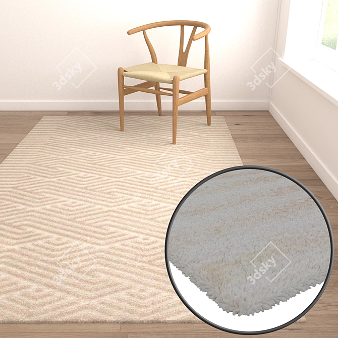 Luxury Carpets Set: High-Quality Textures. 3D model image 5