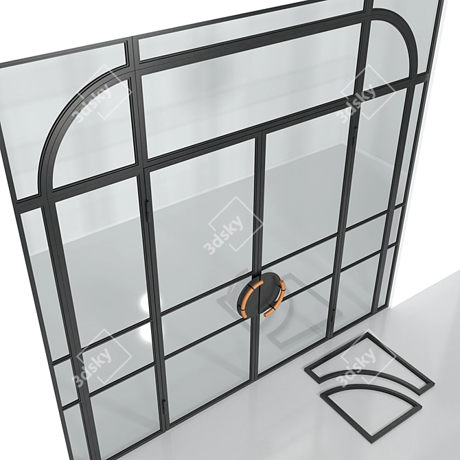 Title: Loft Glass Partition 3D model image 3