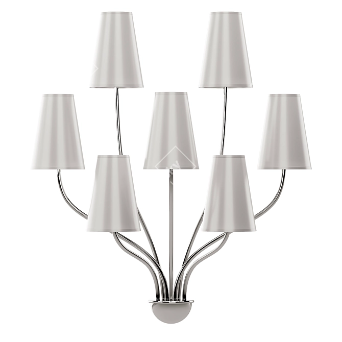 Mid-Century Delisle Sconces 3D model image 1