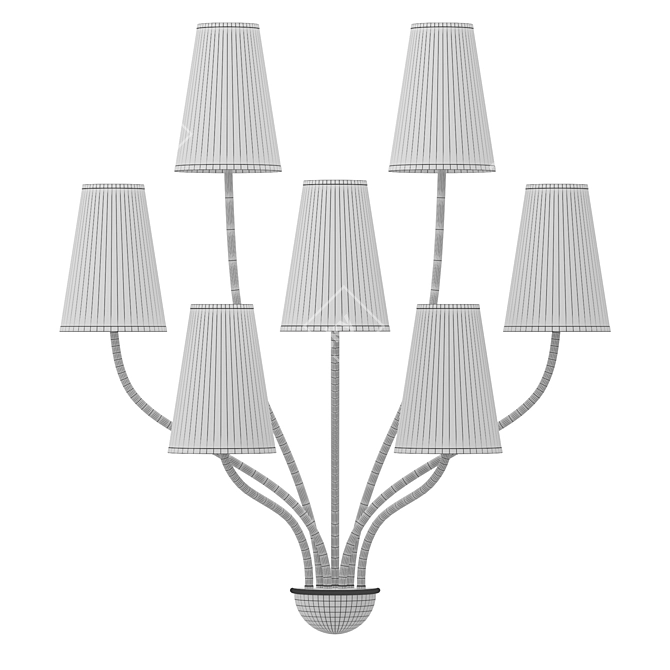 Mid-Century Delisle Sconces 3D model image 2