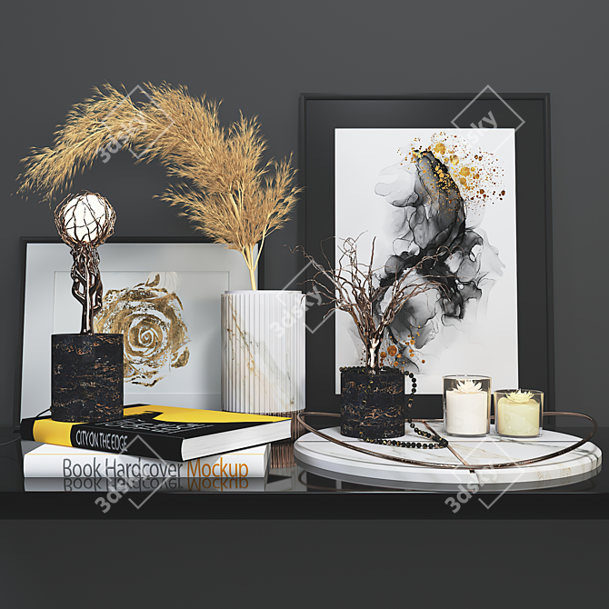 Elegant Decor Set with High Poly Count 3D model image 1