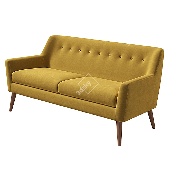 Vita KAZA Sofa: Compact, Stylish, Functional 3D model image 2